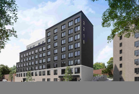 A rendering of the seven-story development in the East Elmhurst neighborhood of Queens.